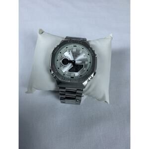 Activa Stainless Steel Wristwatch Quartz Analog & Digital Silver Dial w/ Box